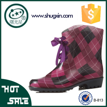 sapatos de chuva rasos femininos à prova d&#39;água sapatos de chuva coreanos